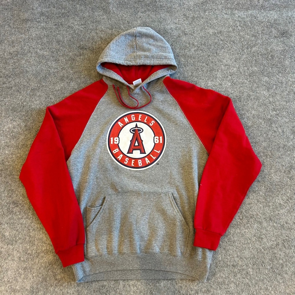 Vintage‎ Jerzees Angels MLB Professional Sports Logo Hoodie Adult Large